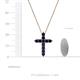4 - Abella Blue Sapphire Cross Pendant 