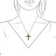 3 - Abella Green Garnet Cross Pendant 