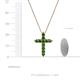 4 - Abella Green Garnet Cross Pendant 
