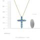 4 - Abella Blue Topaz Cross Pendant 