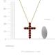 4 - Abella Red Garnet Cross Pendant 