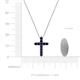 4 - Abella Blue Sapphire Cross Pendant 