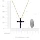 4 - Abella Blue Sapphire Cross Pendant 