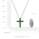 4 - Abella Green Garnet Cross Pendant 