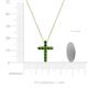 4 - Abella Green Garnet Cross Pendant 