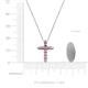 4 - Abella Pink Tourmaline Cross Pendant 