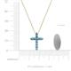 4 - Abella Blue Topaz Cross Pendant 