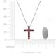 4 - Abella Red Garnet Cross Pendant 