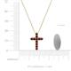 4 - Abella Red Garnet Cross Pendant 