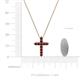 4 - Abella Red Garnet Cross Pendant 