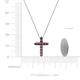 4 - Abella Rhodolite Garnet Cross Pendant 