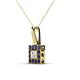 2 - Angela Blue Sapphire and Diamond Pendant 