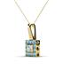2 - Angela Blue Topaz and Diamond Pendant 