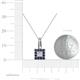 4 - Angela Blue Sapphire and Diamond Pendant 