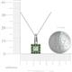 4 - Angela Green Garnet and Diamond Pendant 