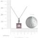 4 - Angela Rhodolite Garnet and Diamond Pendant 
