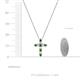 5 - Abella Green Garnet and Diamond Cross Pendant 