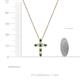 5 - Abella Green Garnet and Diamond Cross Pendant 