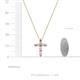 5 - Abella Pink Tourmaline and Diamond Cross Pendant 