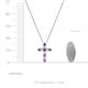 5 - Abella Amethyst and Diamond Cross Pendant 