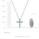 5 - Abella Blue Topaz and Diamond Cross Pendant 