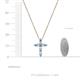 5 - Abella Blue Topaz and Diamond Cross Pendant 