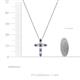 5 - Abella Iolite and Diamond Cross Pendant 
