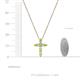 5 - Abella Peridot and Diamond Cross Pendant 