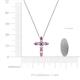 3 - Abella Pink Sapphire and Diamond Cross Pendant 