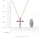 3 - Abella Pink Sapphire and Diamond Cross Pendant 