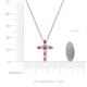 3 - Abella Pink Sapphire and Diamond Cross Pendant 