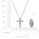 3 - Abella Tanzanite and Diamond Cross Pendant 