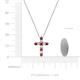 3 - Abella Ruby and Diamond Cross Pendant 
