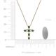 3 - Abella Green Garnet and Diamond Cross Pendant 