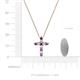 3 - Abella Amethyst and Diamond Cross Pendant 