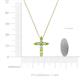 3 - Abella Peridot and Diamond Cross Pendant 