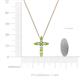 3 - Abella Peridot and Diamond Cross Pendant 