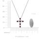 3 - Abella Red Garnet and Diamond Cross Pendant 