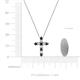 3 - Abella Black and White Diamond Cross Pendant 