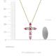 4 - Abella Pink Sapphire and Diamond Cross Pendant 