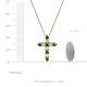 4 - Abella Green Garnet and Diamond Cross Pendant 