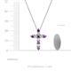 4 - Abella Amethyst and Diamond Cross Pendant 