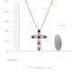 4 - Abella Amethyst and Diamond Cross Pendant 