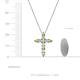 4 - Abella Peridot and Diamond Cross Pendant 