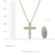 4 - Abella Peridot and Diamond Cross Pendant 