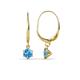 1 - Calla Blue Topaz (4mm) Solitaire Dangling Earrings 