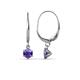 1 - Calla Iolite (4mm) Solitaire Dangling Earrings 