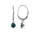 1 - Calla London Blue Topaz (4mm) Solitaire Dangling Earrings 