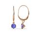 1 - Calla Tanzanite (4mm) Solitaire Dangling Earrings 