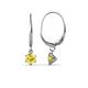1 - Calla Yellow Sapphire (4mm) Solitaire Dangling Earrings 